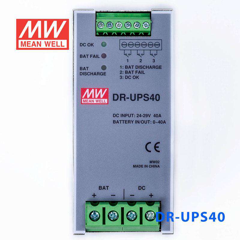 Buy Mean Well DRUPS40 DIN Rail UPS Module 24V 40A Max. for 42.39 USD