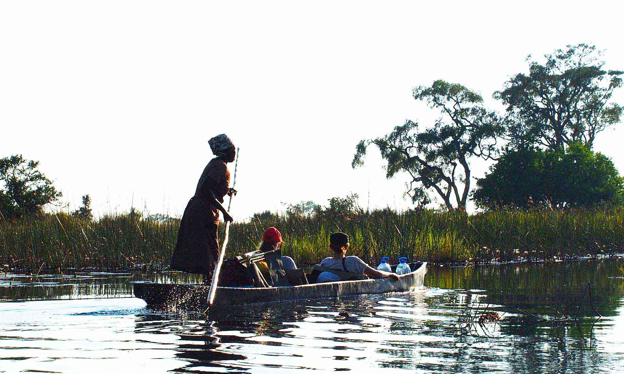 Tours Africa, African gondola, Okavango Delta, Africa