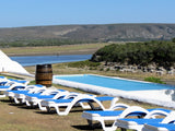 Deck Chairs and Pool over looking the De Hoop Vlei