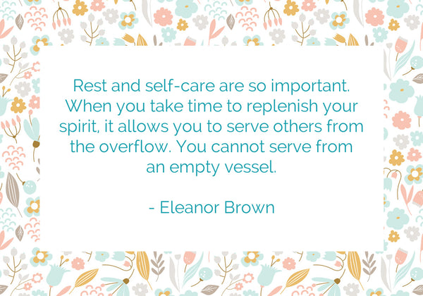 Self-care, you can't pour from an empty cup