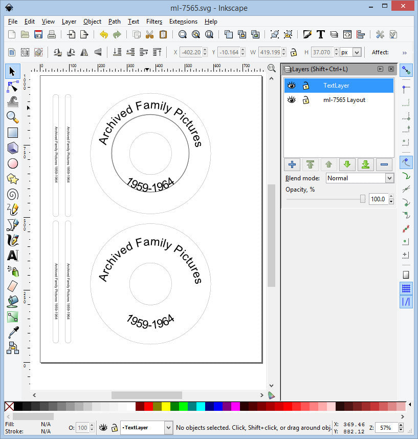 ronyasoft cd dvd label maker curved text