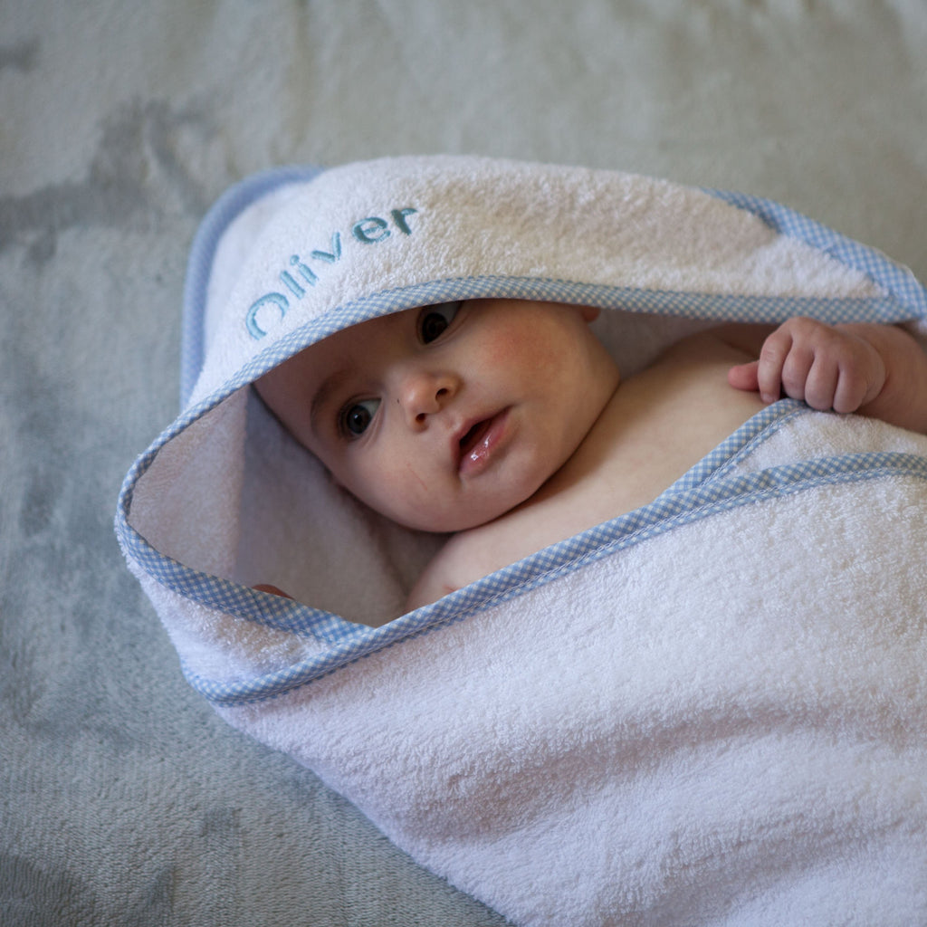 personalised baby hooded towel