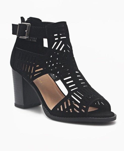 Ladies Black Block Heels – Planet54 Heels