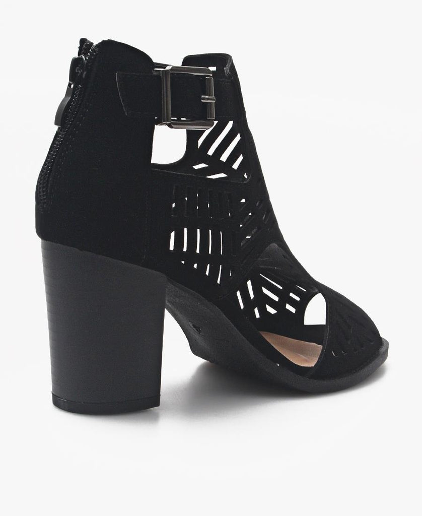 Ladies Black Block Heels – Planet54 Heels