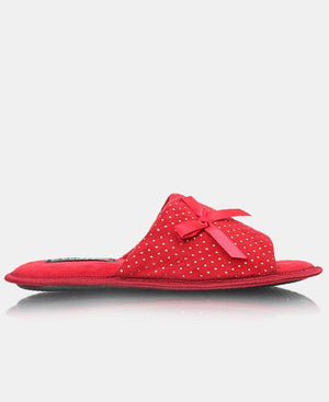 red bedroom slippers