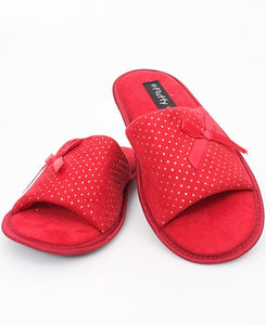 red bedroom slippers