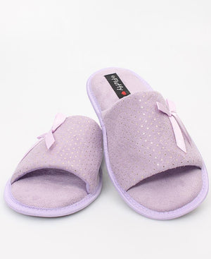 purple bedroom slippers