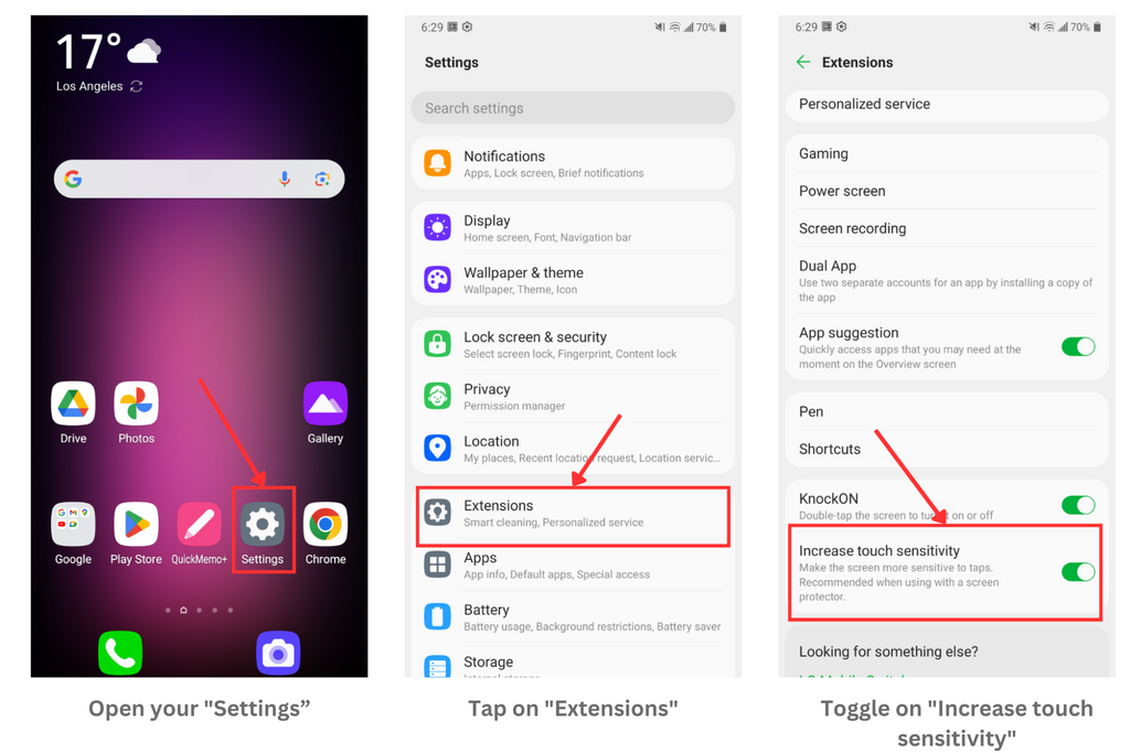 Increase Touch Sensitivity on Android