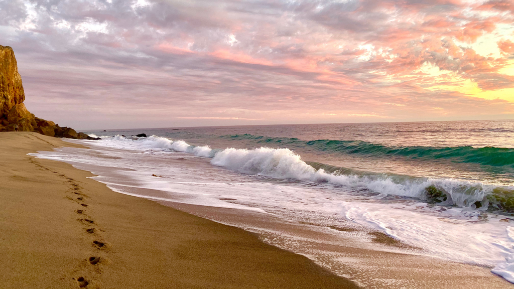 Zuma Beach At Sunset