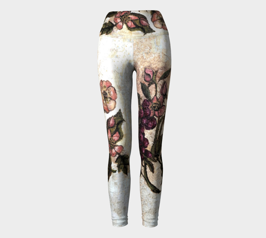 Admiration Ellie Brown Floral Leaf Printed Yoga Capri Leggings - Women -  ShopperBoard