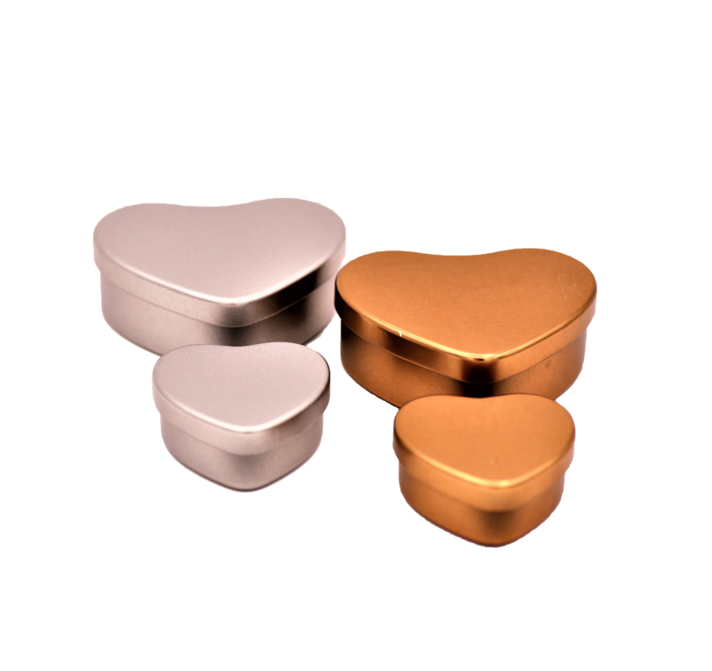 heart shaped tins with clear lids