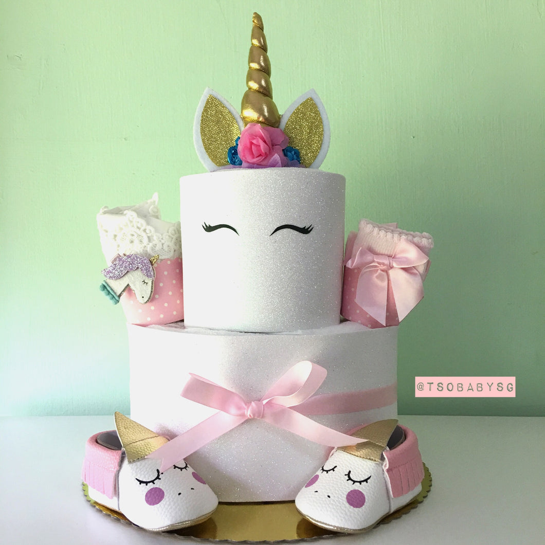 unicorn diaper cake