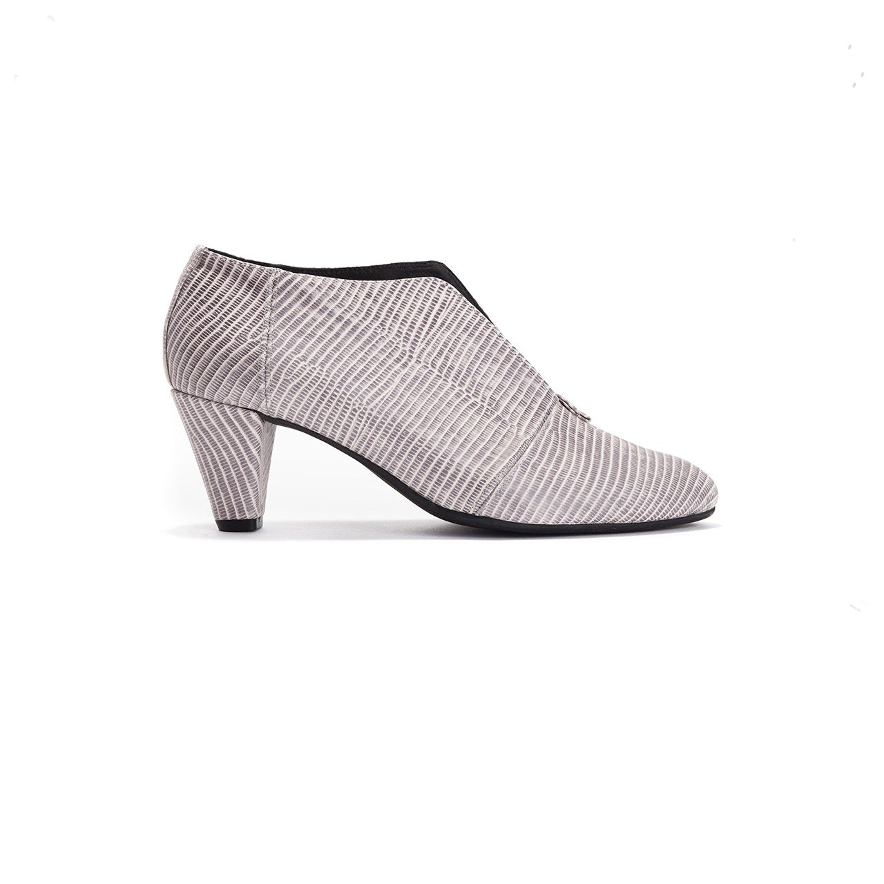 white v cut heels