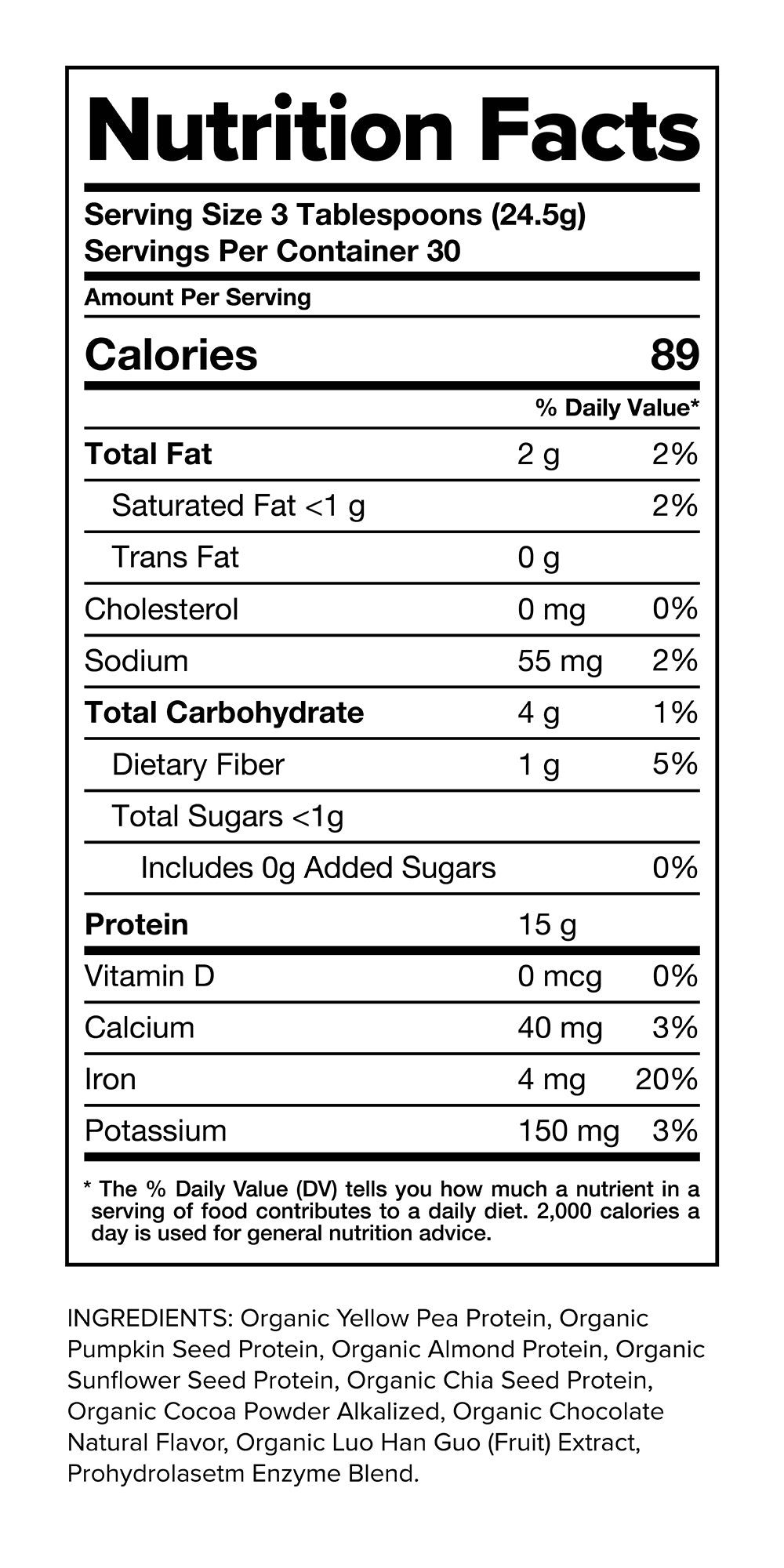 Protein Chocolate Nutrition Facts