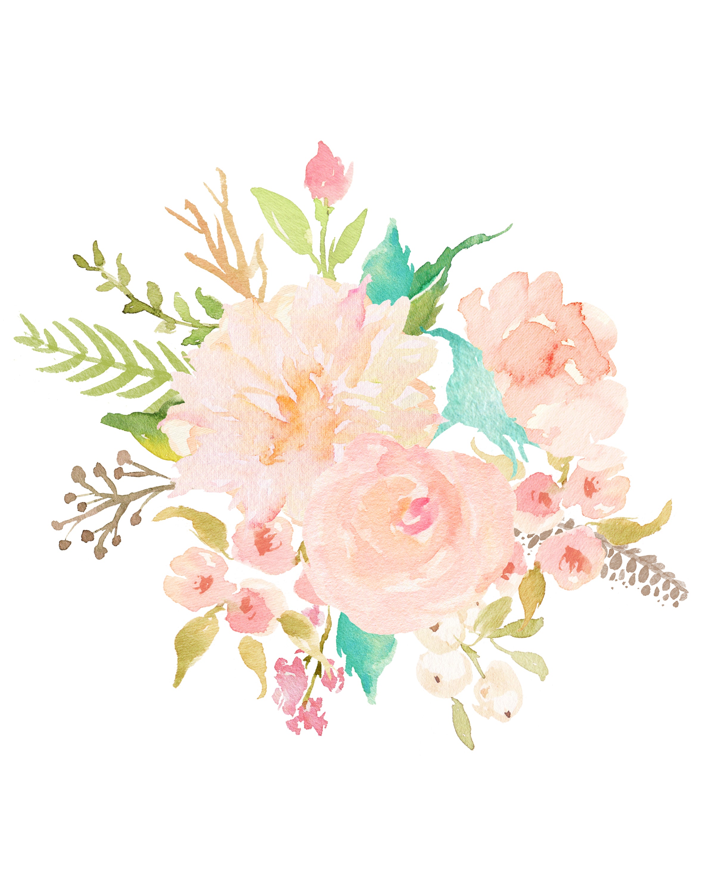Floral Whimsy - Bouquet I - Print