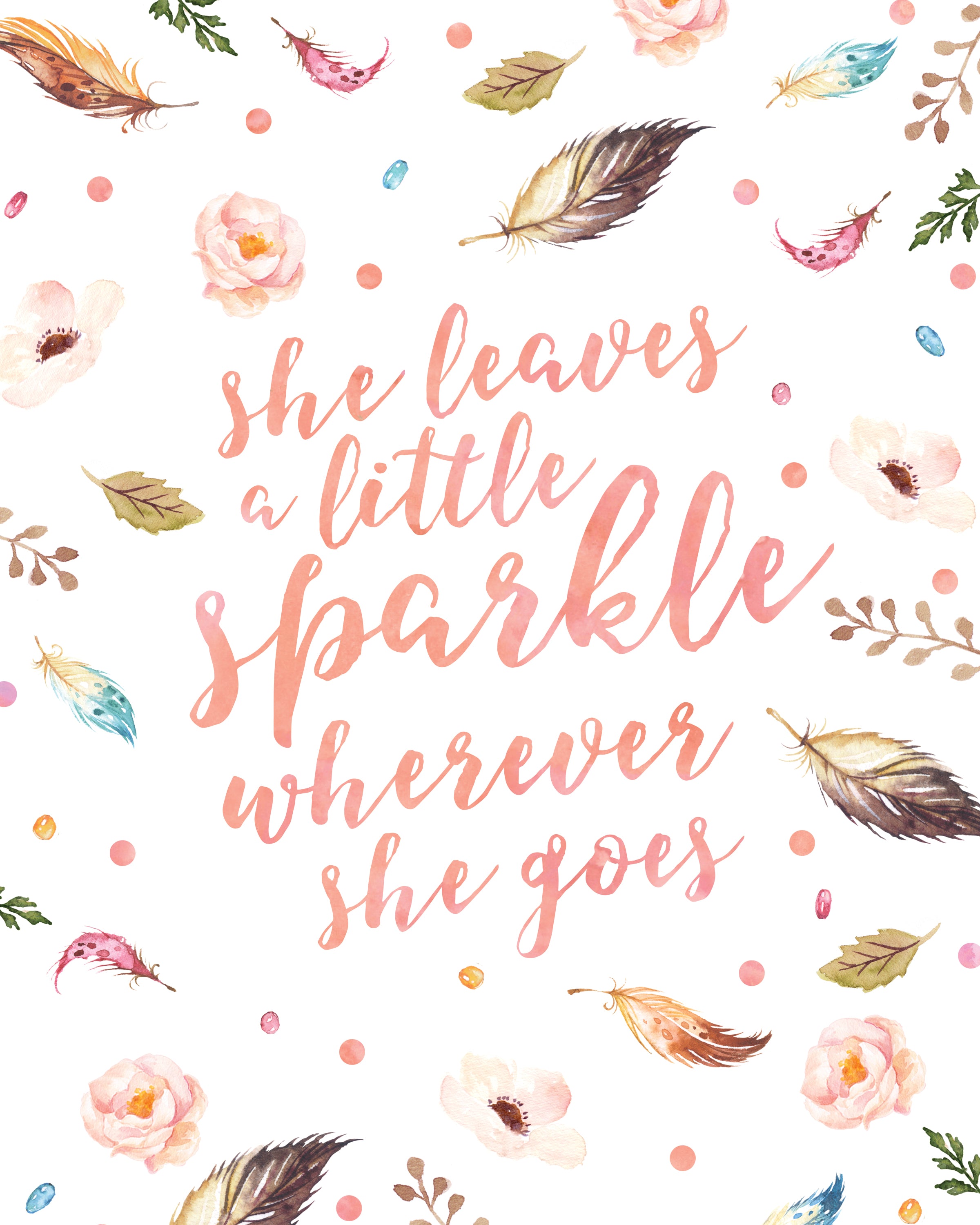 she leaves a little sparkle wherever she goes invitations