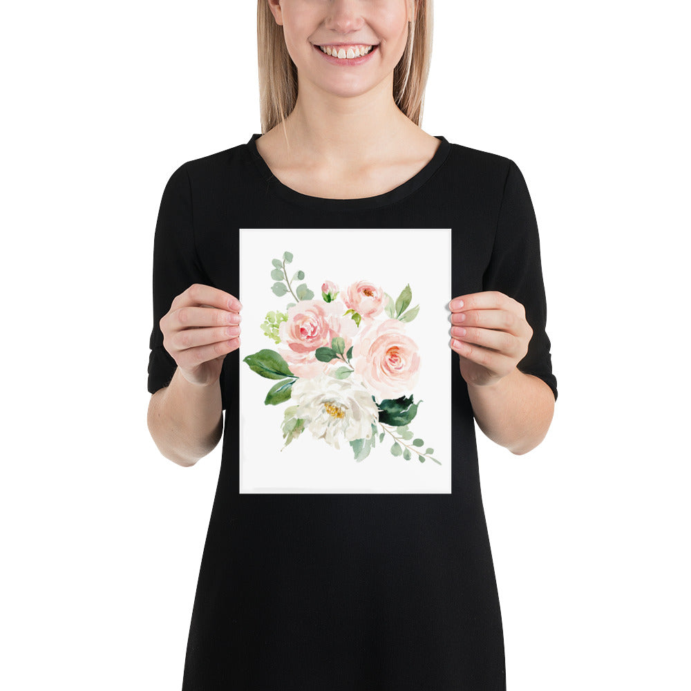 Blushed Collection - In A Field Of Roses She Is A Wildflower - Print