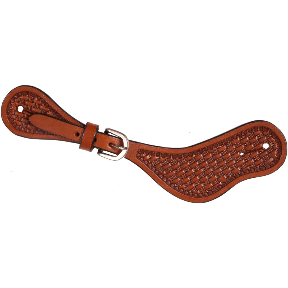 Basket Stamped Cowboy Spur Straps