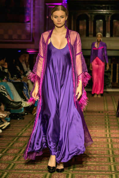 Purple Satin Silk Dress – Vz Collection