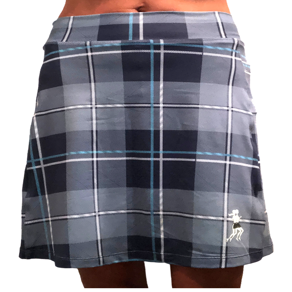 Image of Blue Plaid Athletic Skirt