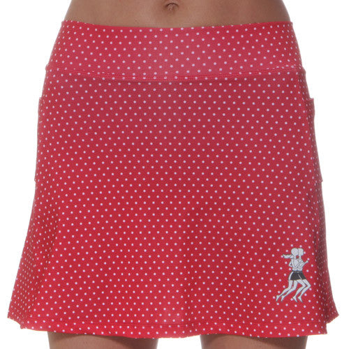 Image of Red "Mini" Dot Athletic Skirt