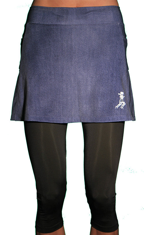 Image of Denim Capri Skirt