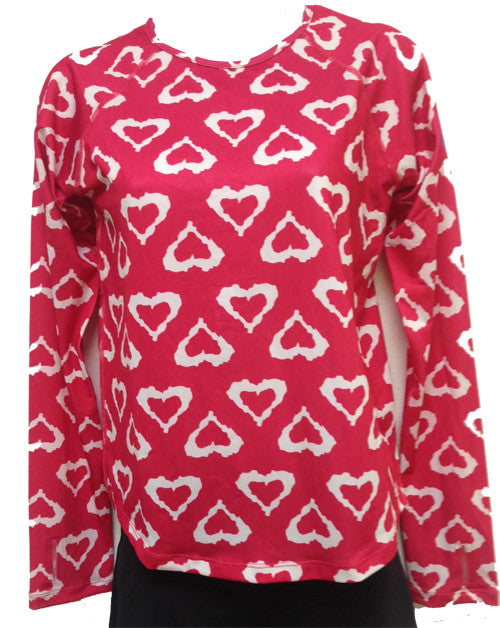 Image of Watermelon Hearts Long Sleeve Performance Top