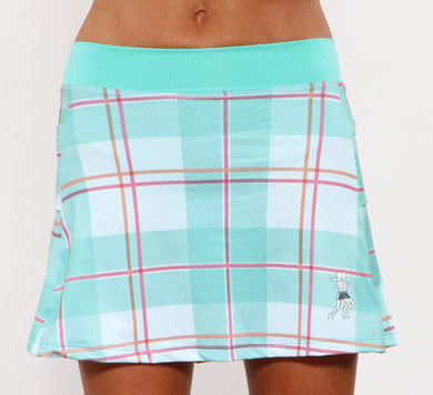 pink plaid athletic skirt