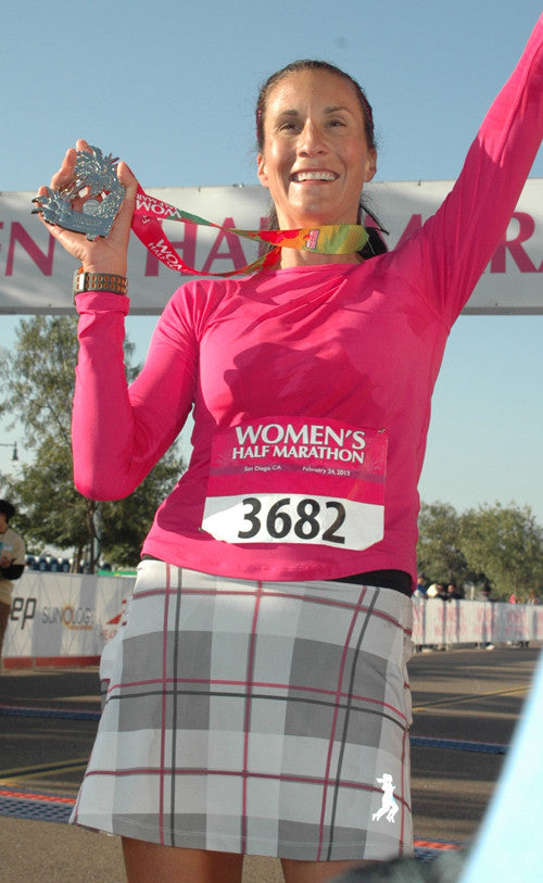 pink plaid athletic skirt