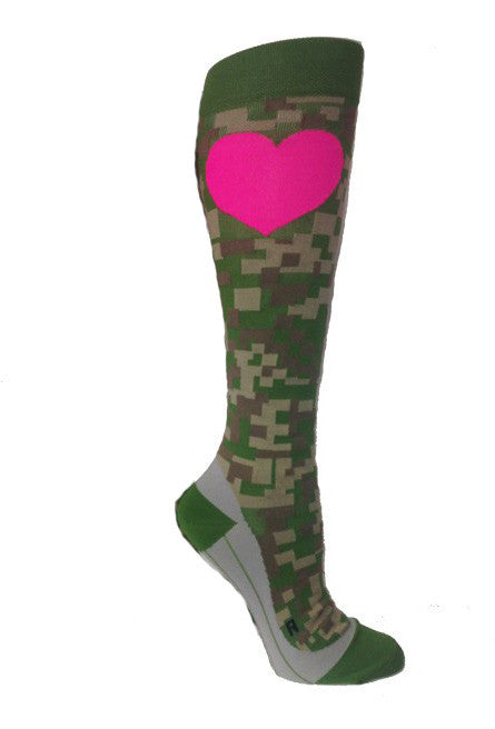 Image of Run Love Camo Compression Socks