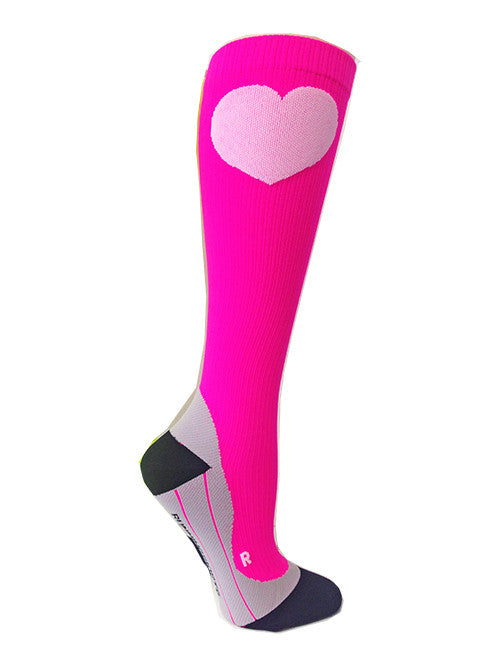 Image of Run Love Compression Socks Pink