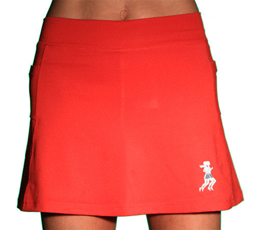 Image of Red Ultra Swift Athletic Skirt