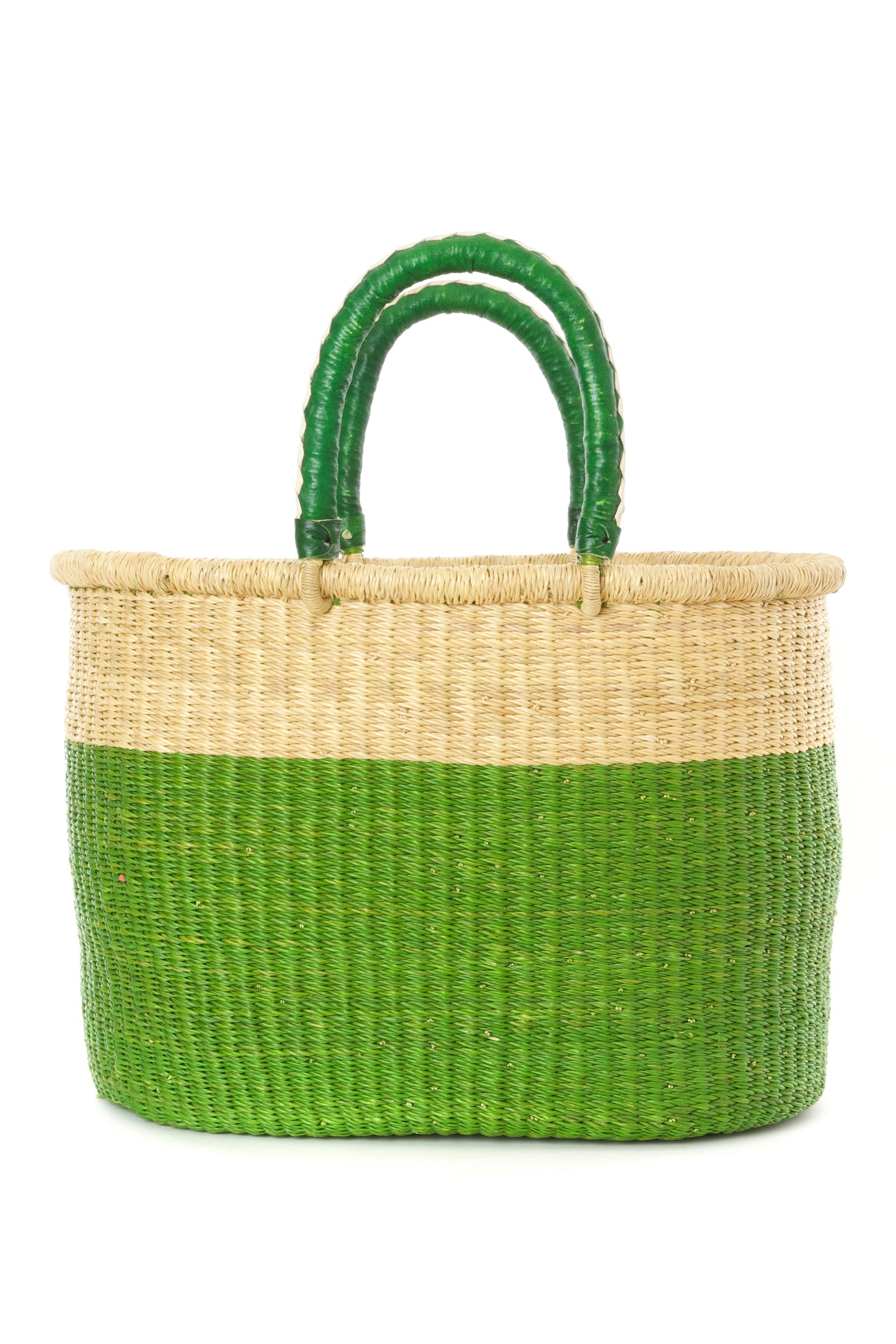 Green Block Bolga Shopping Basket – TheAfroChicBoutique