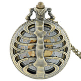 Download Skeletal Ribcage Quartz Pocket Watch - Go Steampunk