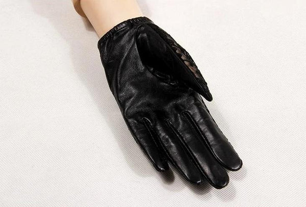 leather and lace gloves