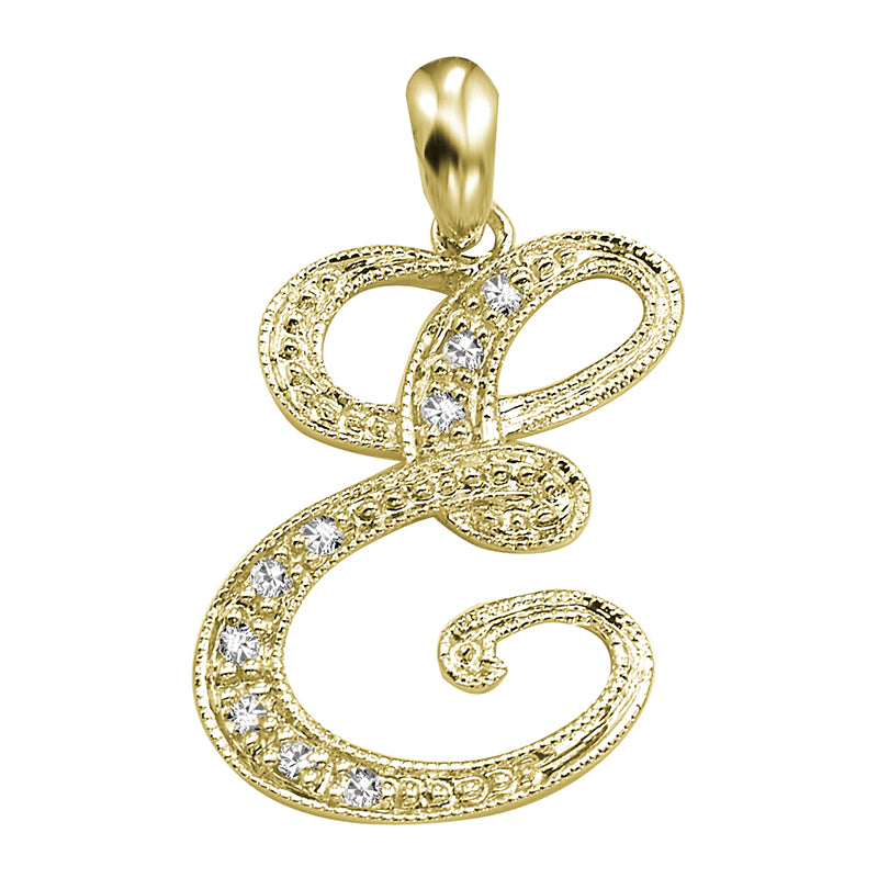 Diamond Script Pendant – SHAMIN DIAMONDS