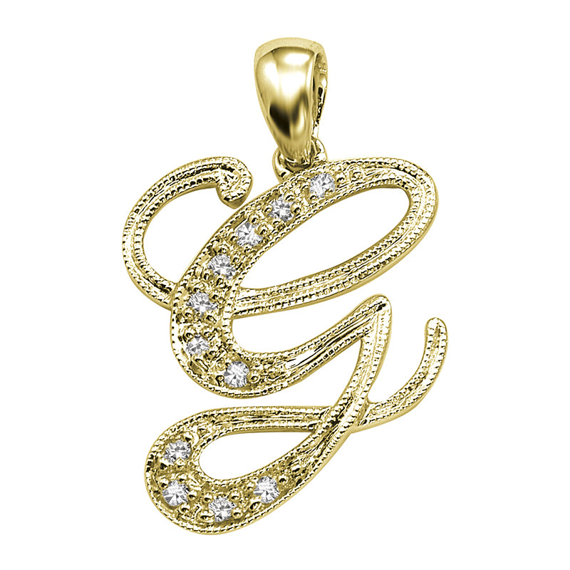 Diamond Script Pendant – SHAMIN DIAMONDS