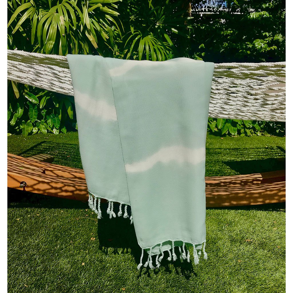 mint green beach towel