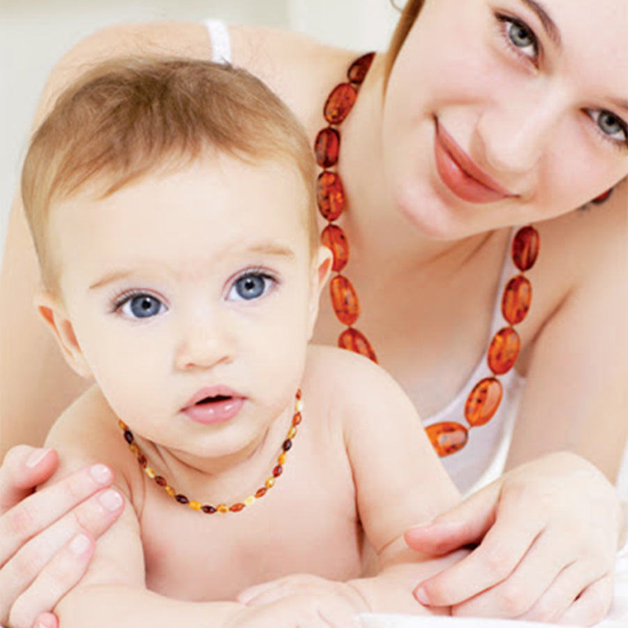 infant amber teething necklace