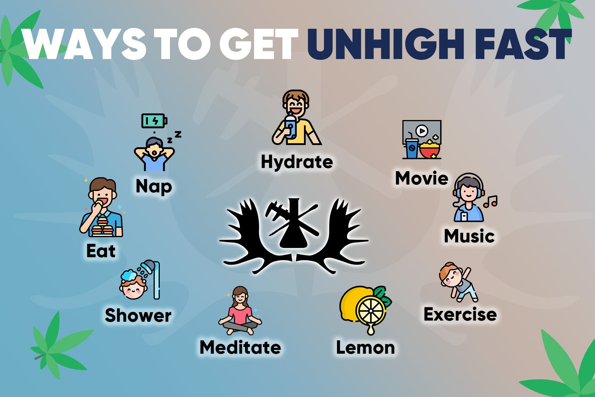 ways to get unhigh fast