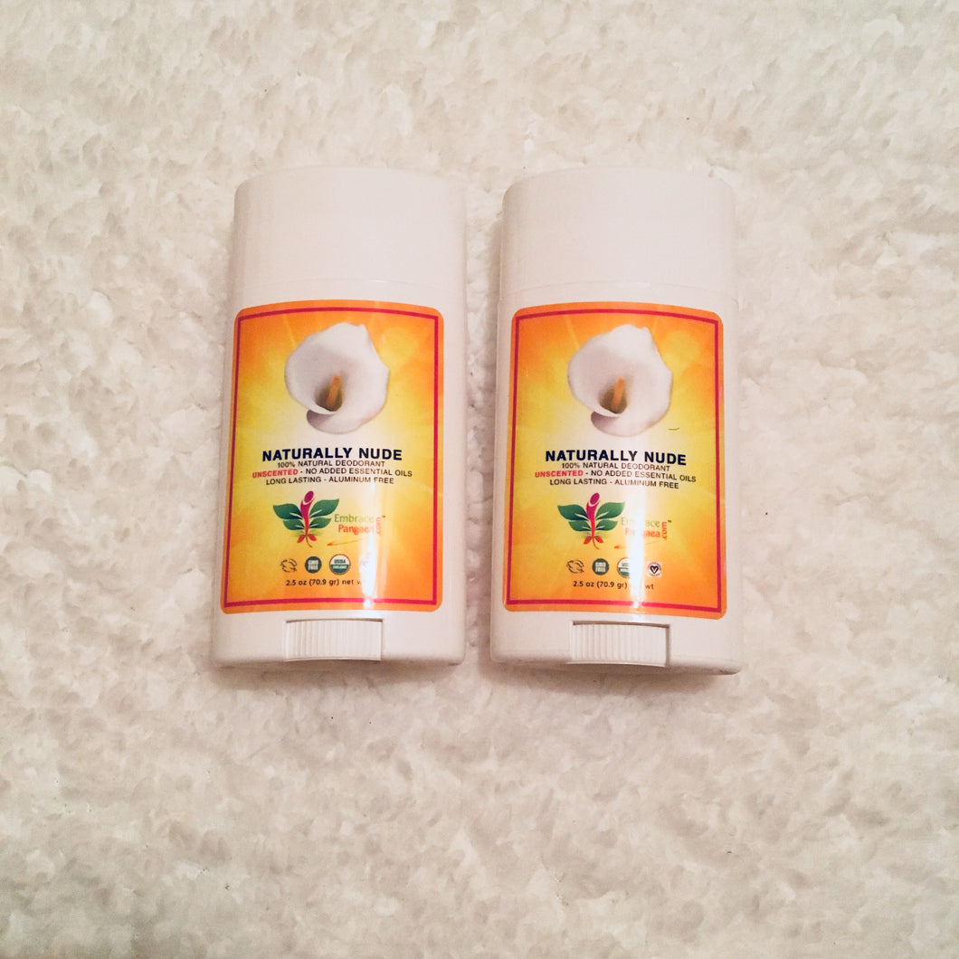 hoste Regnskab med sig Naturally Nude Deodorant - 2.5 oz of 100% Edible Vegan Organic GMO Fre –  Embrace Pangaea