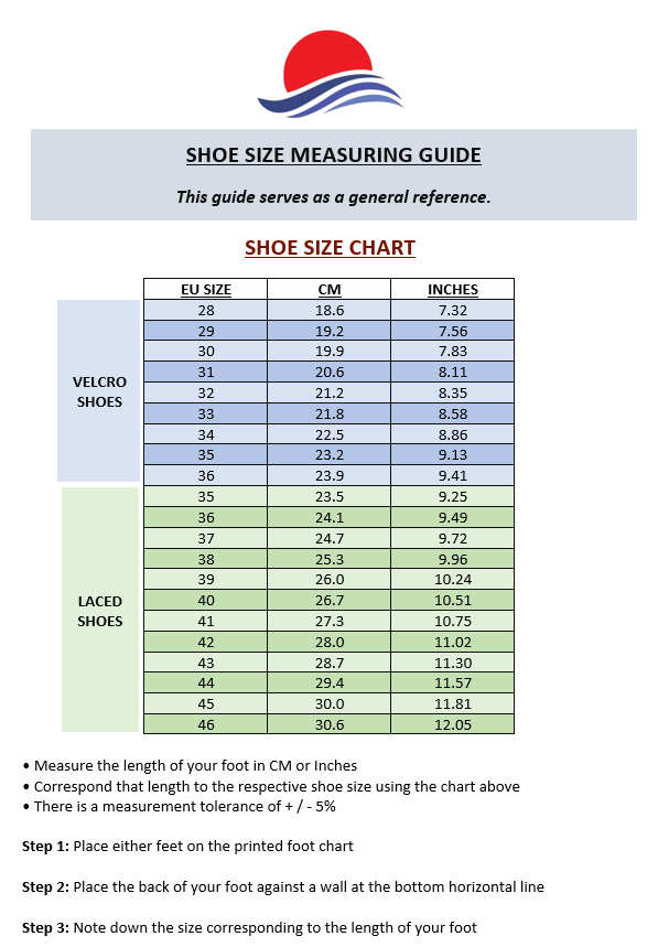 Shoe Size Chart