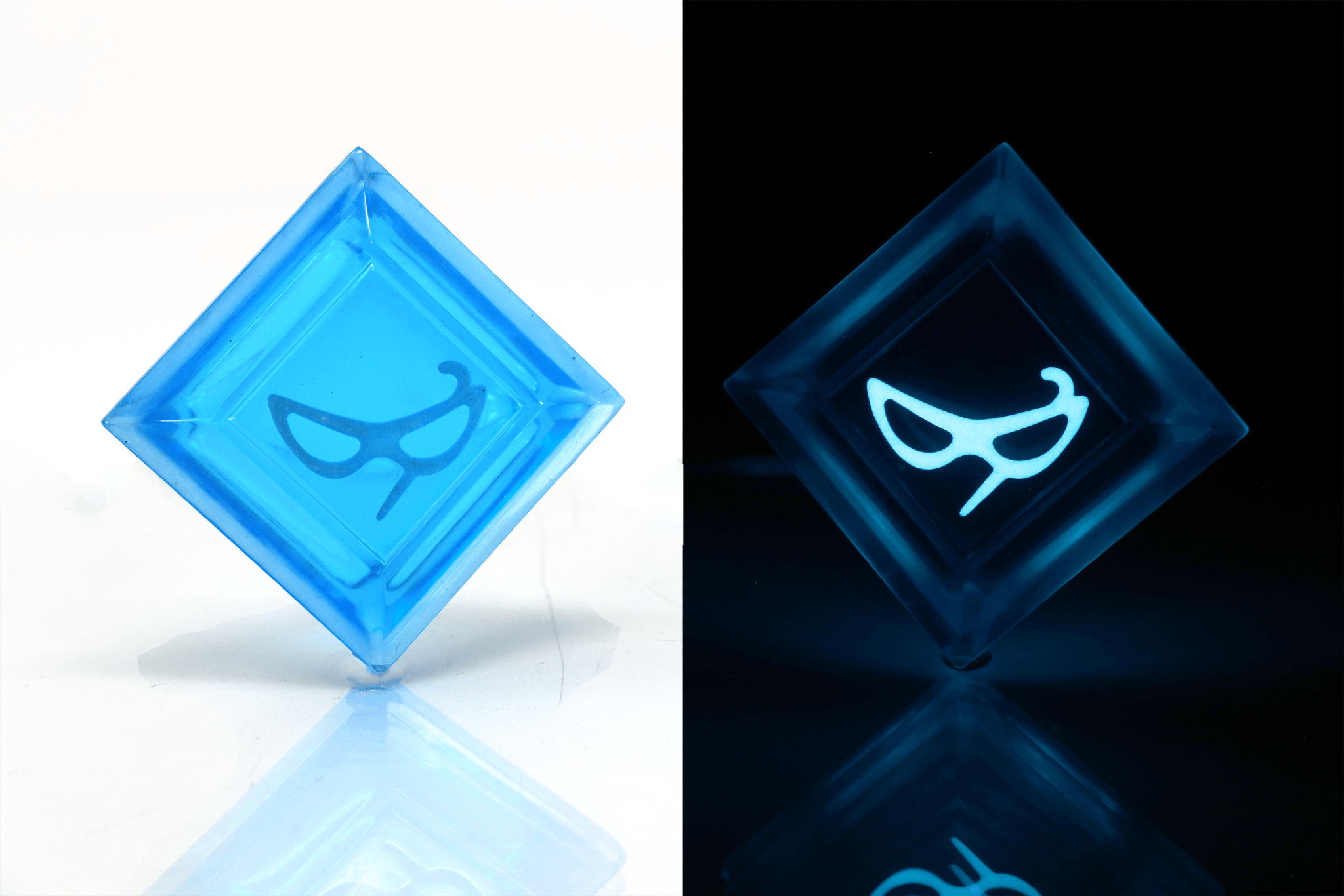 Clear Blue Mage FFXIV Glow in the Dark Soul Crystal/Blu Job Stone