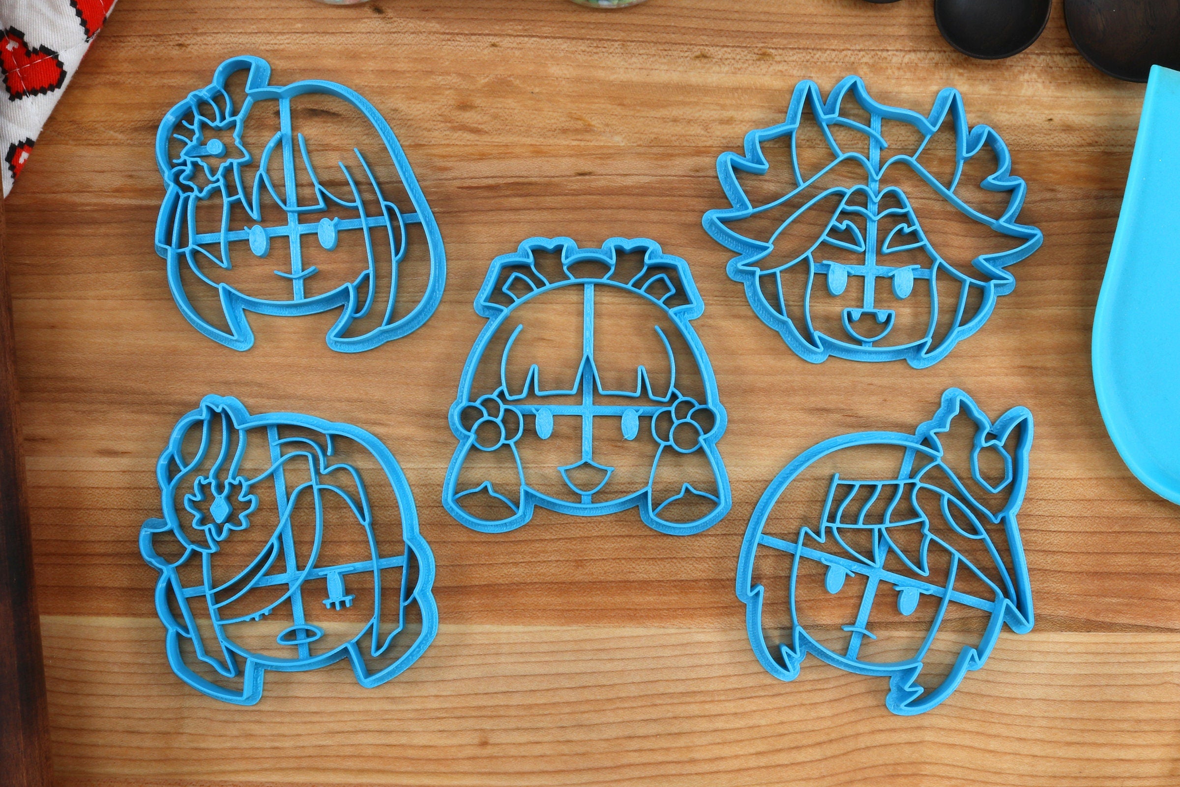 4 Pack Anime Style Cookie Cutter Set Cookie Dessert Fondant Biscuit Cutters   Fruugo FR