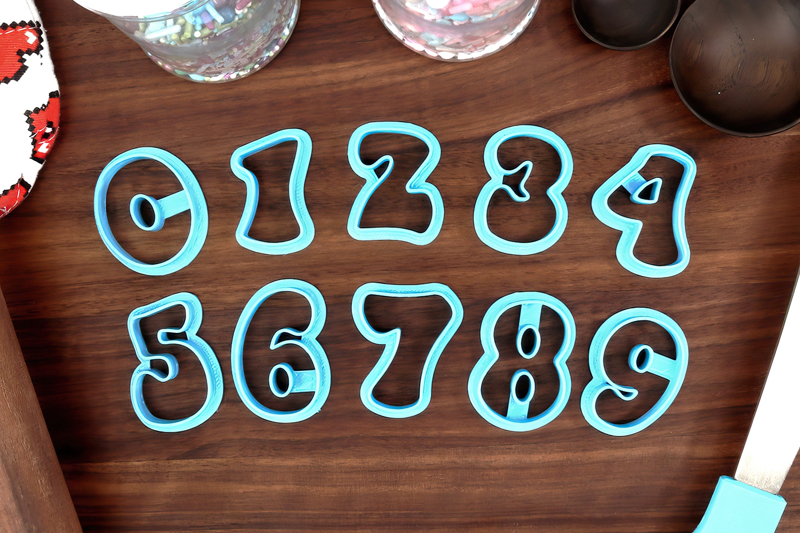 Red Sox Inspired Font Number Cookie Cutters