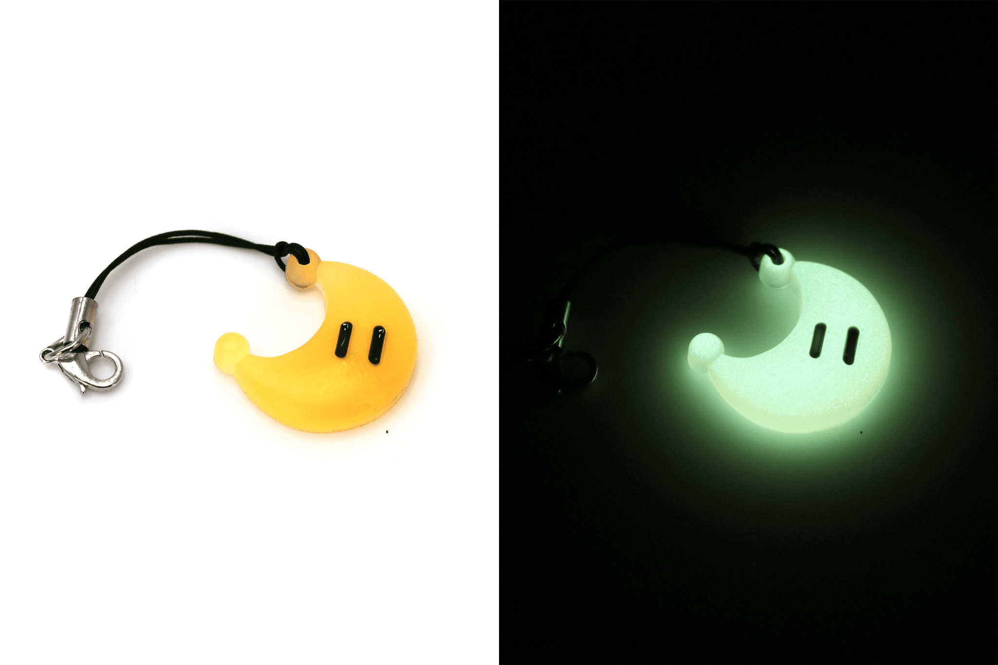 Power Moon Keychain Glow in the Dark / Necklace - Super Mario