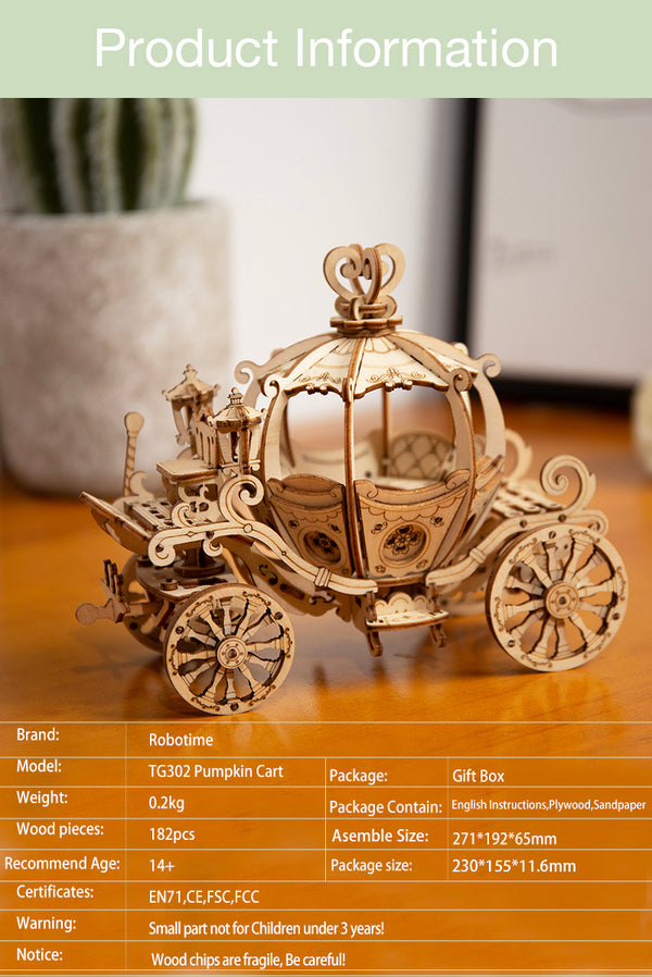 Pumpkin Cart Modern 3D Wooden Puzzle