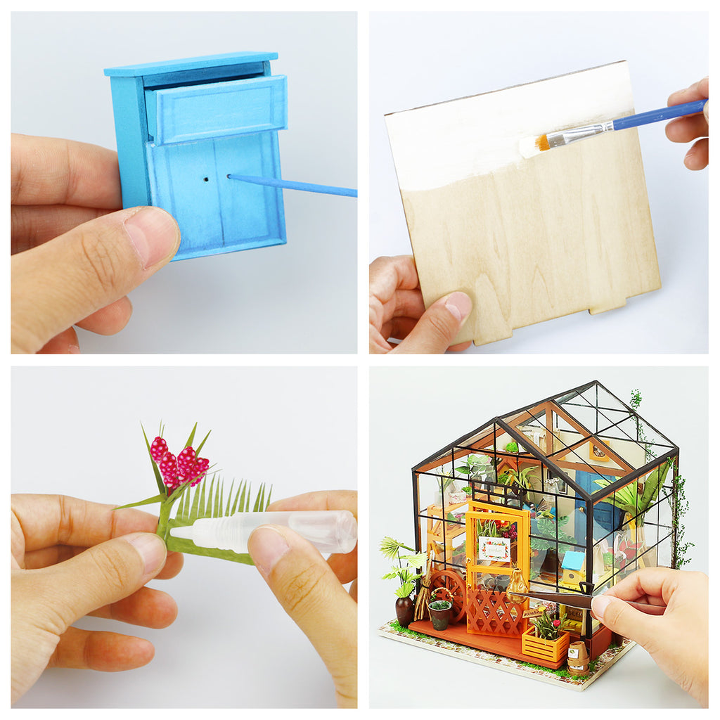 miniature greenhouse dollhouse diy kit