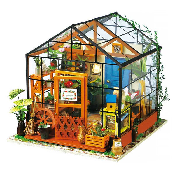 Robotime Diy Miniature Greenhouse Kit Cathy S Flower House Dg104 - roblox music codes dollfigure funnycattv