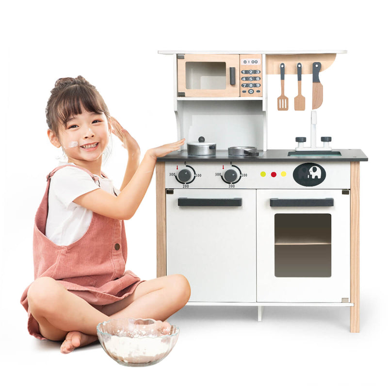 large wooden kitchen playset